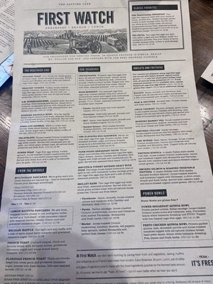 Menu photo 4 First Watch Upper Arlington, OH