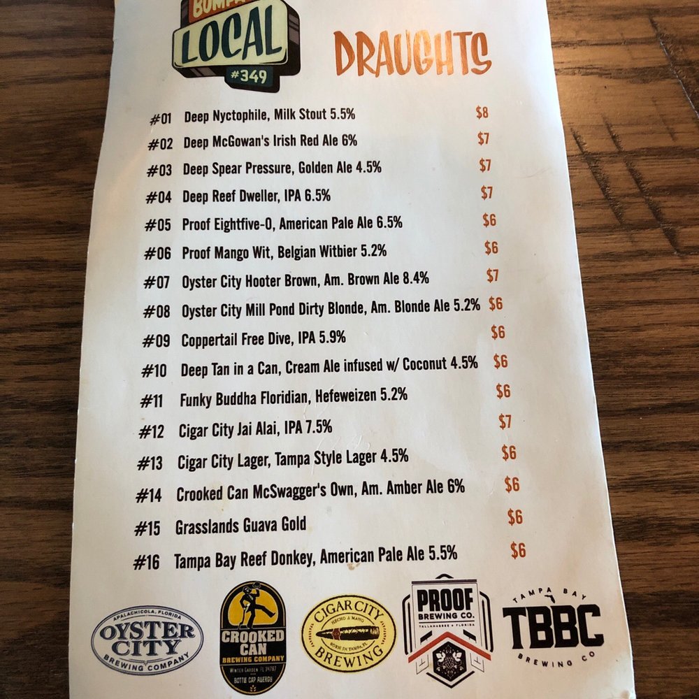 Bumpa's Local #349 - Sports Bars Near Me - Tallahassee, Florida