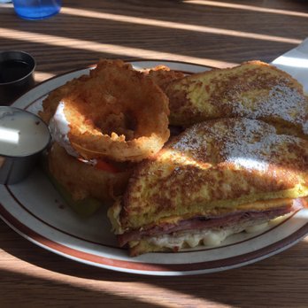 VIP's Cafe - Monte Cristina with Ham and Turkey topped with maple syrup. Yes, please! - Breakfast & Brunch Near Me - Tarzana, California VIP's Cafe - Monte Cristina with Ham and Turkey topped with maple syrup. Yes, please! - Breakfast & Brunch Near Me - Tarzana, California