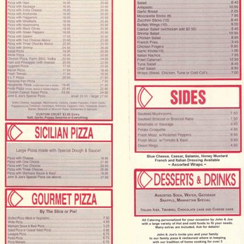John & Joe's Pizzeria - Menu - Pizza Near Me - Bronx, New York John & Joe's Pizzeria - Menu - Pizza Near Me - Bronx, New York