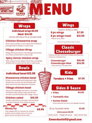 Menu photo 2 Zemer Destin, FL