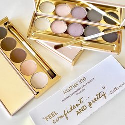 Katherine Cosmetics - Our best-selling Natural Eye Palettes! Comes in 3 different shades- Happy Hour, Coffee Talk, and Wardrobe.