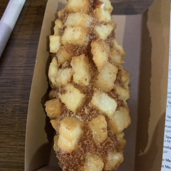 STIX - Potato hot dog cheese on a stick with sugar sprinkled around. So delicious! - Hot Dogs Near Me - San Francisco, California
