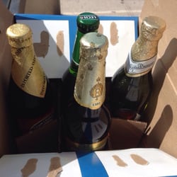 What I purchased: Franziskaner Weissbier (Germany,) Krušovice (Czech Republic,) Lech (Poland,) and Golden Pheasant (Slovakia.)