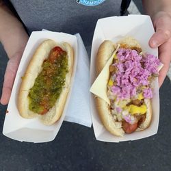 June 2026 | $11.00 |Pictured left to right: Naked hot dog ($4) & the Belly Buster ($7). Good flavor, but the buns turned mushy immediately.
