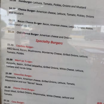 J's Casa Burger - Menu - Burgers Near Me - River Oaks, Texas