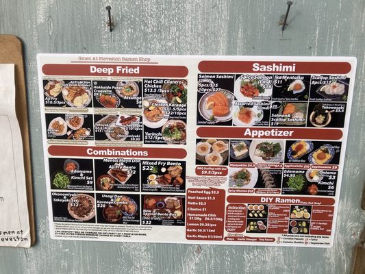 Menu photo 2 Gmen Japanese Ramen and Tapas Richmond, BC Menu photo 2 Gmen Japanese Ramen and Tapas Richmond, BC