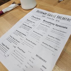 Broadway Grille - Menu