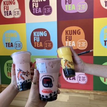 Kung Fu Tea  - strawberry milk slush and mango slush - Bubble Tea Near Me - El Cajon, California