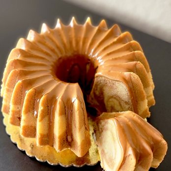 Butter and Rose - Coffee-Cardamom Marbled Pound Cake with Coffee Glaze - Bakeries Near Me Butter and Rose - Coffee-Cardamom Marbled Pound Cake with Coffee Glaze - Bakeries Near Me