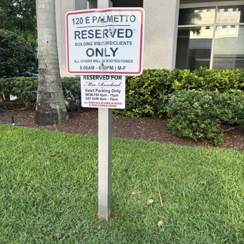 Mia Rosebud - Reserved parking area to get carryout. Make sure valet knows what you are doing so they don't tow you. - Italian Near Me - Boca Raton, Florida