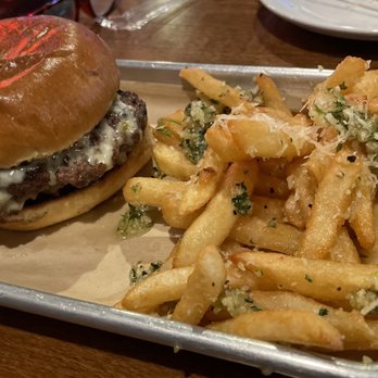 FED - Cheeseburger and garlic fries - New American Near Me - Stockton, California