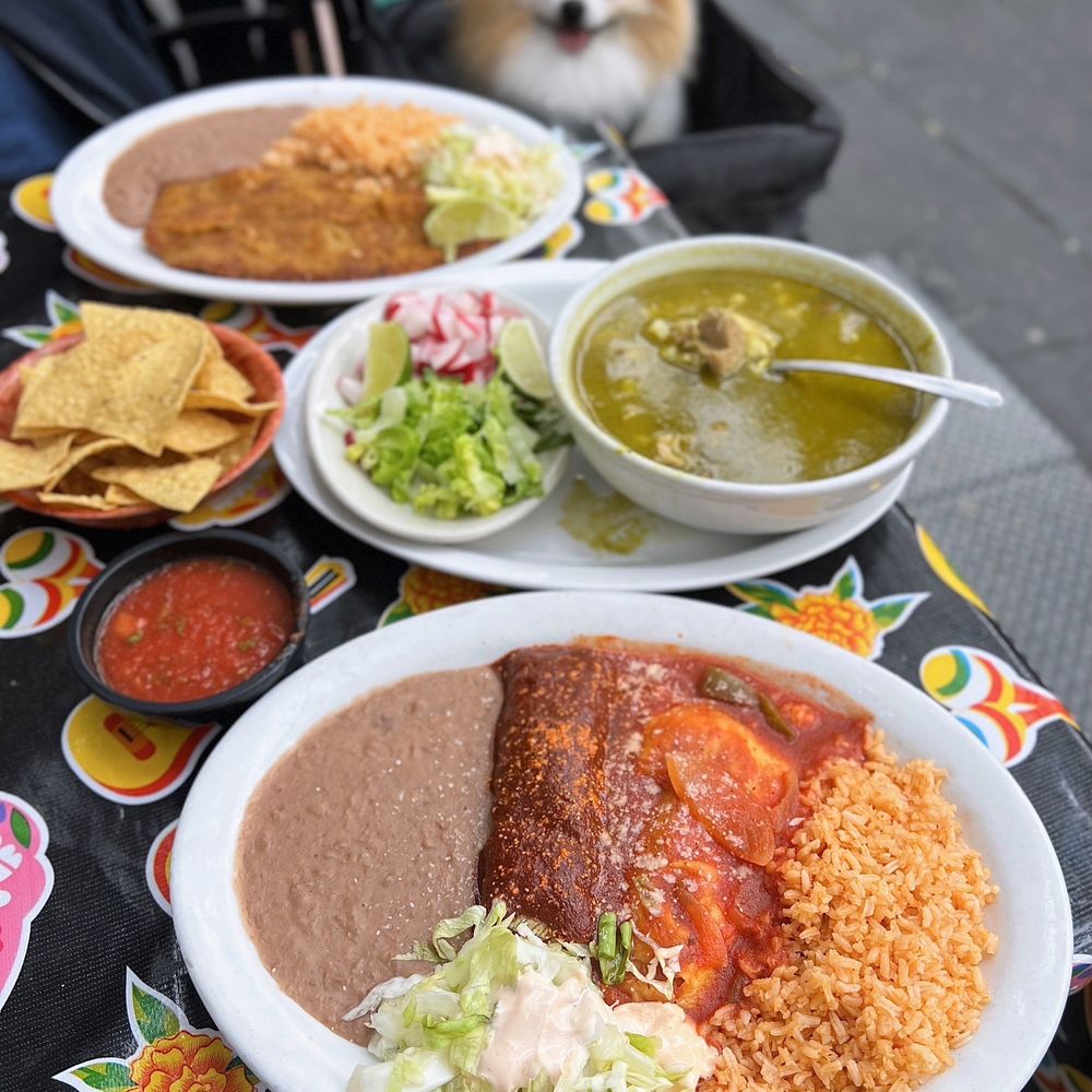 Chicken Enmolada+Chile Rellano Combo ($19.95), Pozole Verde w/ chicken, pork, bacon ($17.95), Milanesa: Fried Steak ($19.95) Chicken Enmolada+Chile Rellano Combo ($19.95), Pozole Verde w/ chicken, pork, bacon ($17.95), Milanesa: Fried Steak ($19.95)