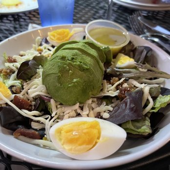 The 514 - This purports to be a half cobb salad with no onions and bacon (note the onions and bacon). - Steakhouses Near Me - Washington, Missouri