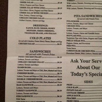 Lowesville Cafe - Menu as of Feb. 2017 - Cafes Near Me - Lowesville, North Carolina