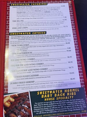 Menu photo 8 Sweetwater Tavern Detroit, MI