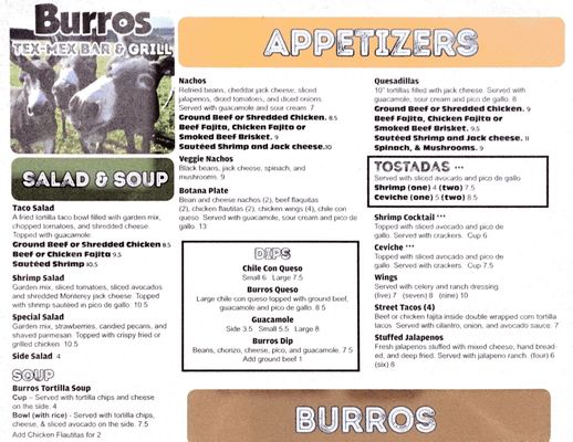 Menu photo 6 Burros Tex Mex Bar and Grill Round Rock, TX Menu photo 6 Burros Tex Mex Bar and Grill Round Rock, TX