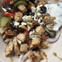 My salad, which does not include lettuce. $14 for less than 2 cups of food. My salad, which does not include lettuce. $14 for less than 2 cups of food.
