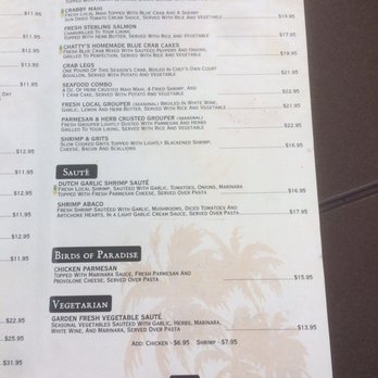 O. C. White's Restaurant - Menu: seafood, sauté, birds of paradise, vegetarian, sides - Seafood Near Me - St Augustine, Florida