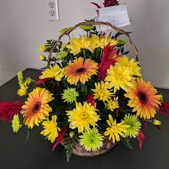 The Flower Gardens - A bright summer basket of cheer.Check out our website www.flowergardensbarnesville.com - Florists Near Me - Barnesville, Ohio