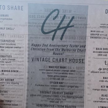 Chart House - Menu - Seafood Near Me - Melbourne, Florida
