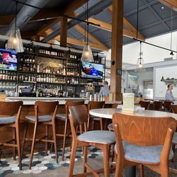 Libbey's Coastal Kitchen and Cocktails - View of bar from our table overlooking the Bay Bridge