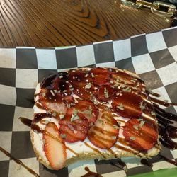 Coffee Garden - Strawberry toast, cream cheese and balsalmic glaze