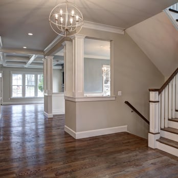 Hallway With 4 Red Oak Floors With Dark Walnut Stain Yelp