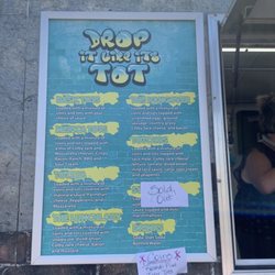 Drop It Like It’s Tot - Menu