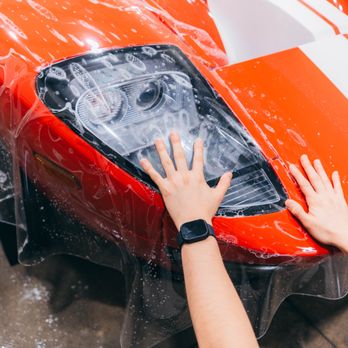 R3 Auto Detailing - Installing a fresh layer of paint protection film on the driver fender of the Ford GT. - Auto Detailing Near Me - Houston, Texas R3 Auto Detailing - Installing a fresh layer of paint protection film on the driver fender of the Ford GT. - Auto Detailing Near Me - Houston, Texas