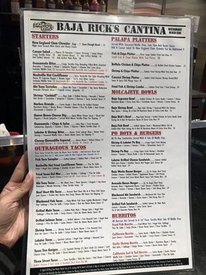 Menu photo 2 BAJA RICK'S Cantina San Diego, CA Menu photo 2 BAJA RICK'S Cantina San Diego, CA