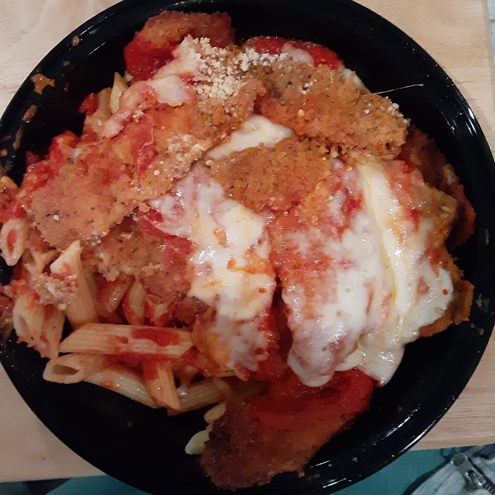 Pizza Chef - Supposed to be eggplant parmesan and a side of baked ziti - Pizza Near Me - Whitestone, New York