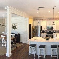 DB Improvement Services - Complete kitchen redo and brick backsplash + new open beam and column
