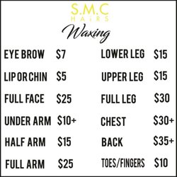 SMC Hairs - S.M.C HAiRS -Waxing Prices-