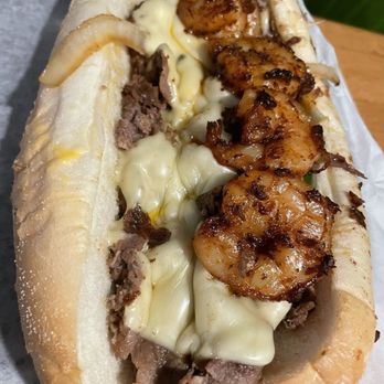 Cheesesteak Rebellion - Pepper Cheesesteak add Cajon shrimp - Cheesesteaks Near Me - Green Bay, Wisconsin