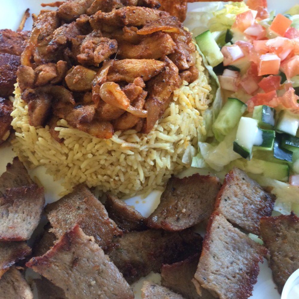 Bananas Grill - Combination platter - perfect for two. - Mediterranean Near Me - Seattle, Washington Bananas Grill - Combination platter - perfect for two. - Mediterranean Near Me - Seattle, Washington