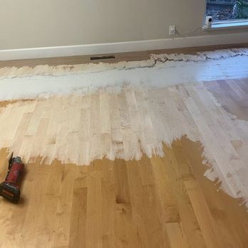 Floor Depot - cement to level out the existing 1/4 maple hardwood - Flooring Near Me - San Jose, California