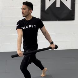 Fit & Flow with Alfred Calayag - Steel Mace side load position. Pull the back arm and straightened out.
