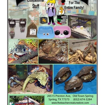 The Teacher Creature Store - jewelry, oysters with pearls, fossil/gem/arrowhead digs, crystals, office supplies, novelty gifts, live animals and supplies. - Pet Stores Near Me - Spring, Texas The Teacher Creature Store - jewelry, oysters with pearls, fossil/gem/arrowhead digs, crystals, office supplies, novelty gifts, live animals and supplies. - Pet Stores Near Me - Spring, Texas