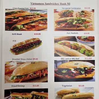 Yen Cafe & Sandwich - Menu - Vietnamese Near Me - Honolulu, Hawaii Yen Cafe & Sandwich - Menu - Vietnamese Near Me - Honolulu, Hawaii
