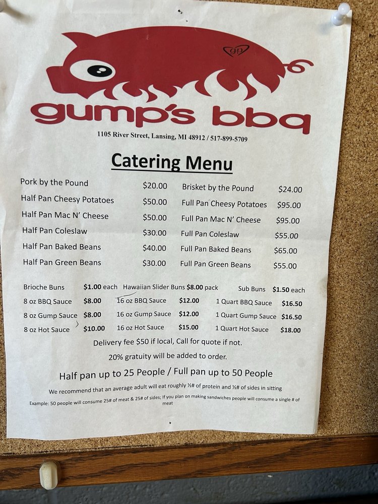 Food from Gumps BBQ