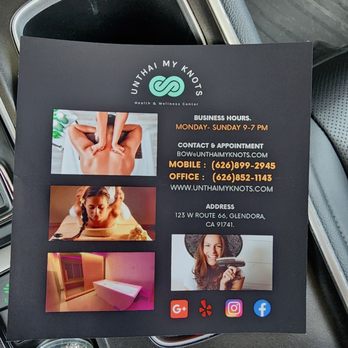 Unthai My Knots - Massage Therapy Near Me - Glendora, California Unthai My Knots - Massage Therapy Near Me - Glendora, California