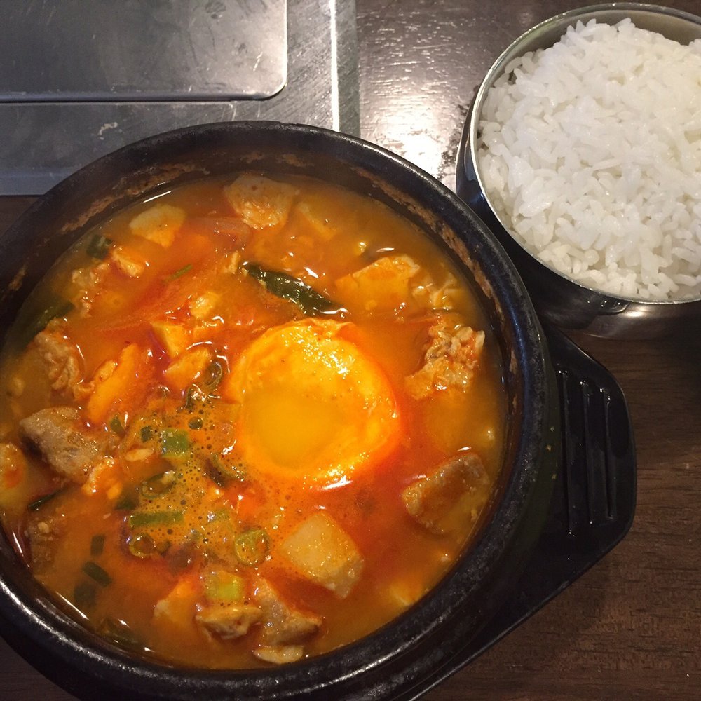 Spoon Bunsik - Spicy Soft Tofu Stew w/ Pork, complimentary rice - Korean Near Me - Ewa Beach, Hawaii Spoon Bunsik - Spicy Soft Tofu Stew w/ Pork, complimentary rice - Korean Near Me - Ewa Beach, Hawaii