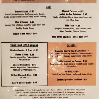 Chop 40 - Menu - New American Near Me - Verdi, Nevada Chop 40 - Menu - New American Near Me - Verdi, Nevada