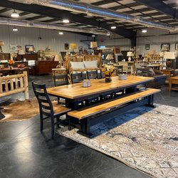 Wholesale Furniture and Linens - The barn wood style with bench and chairs. Different sizes available.