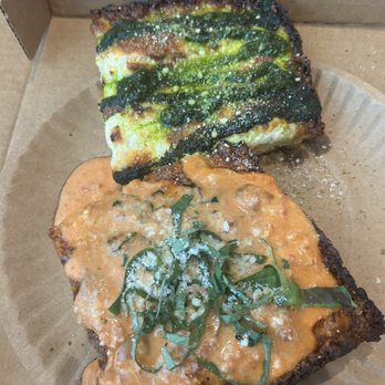 Death by Pizza - We got vodka slice and pesto ricotta slice.. each slice was a 10 out of ten delicious - Pizza Near Me - Delray Beach, Florida