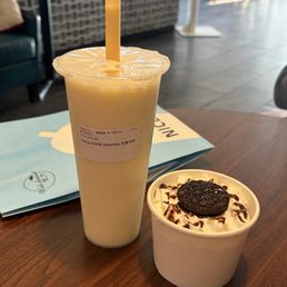 Mango & B2. Mango and Milk Smoothie Oreo ice cream cake Mango & B2. Mango and Milk Smoothie Oreo ice cream cake