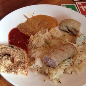 Die BierStube - Half eaten wurst platter - German Near Me - Seattle, Washington
