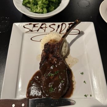 Seaside Bistro - Pork chop with demi-glace - Steakhouses Near Me - San Pedro , California Seaside Bistro - Pork chop with demi-glace - Steakhouses Near Me - San Pedro , California