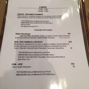 Saigon Cafe - Lunch Menu - Check out those prices! - Vietnamese Near Me - Jersey City, New Jersey Saigon Cafe - Lunch Menu - Check out those prices! - Vietnamese Near Me - Jersey City, New Jersey
